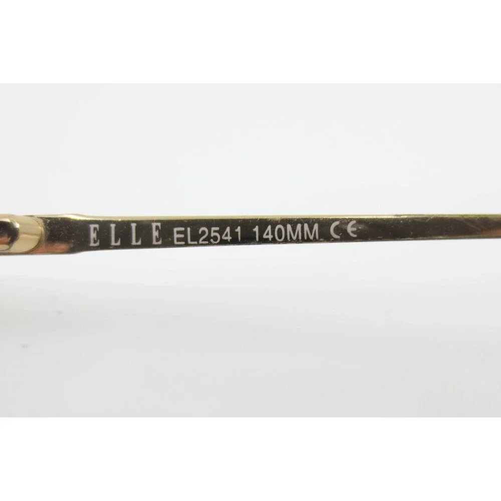 Elle EL2541 Gold Semi Rimless Oval Eyeglasses Frames 140mm Color BR